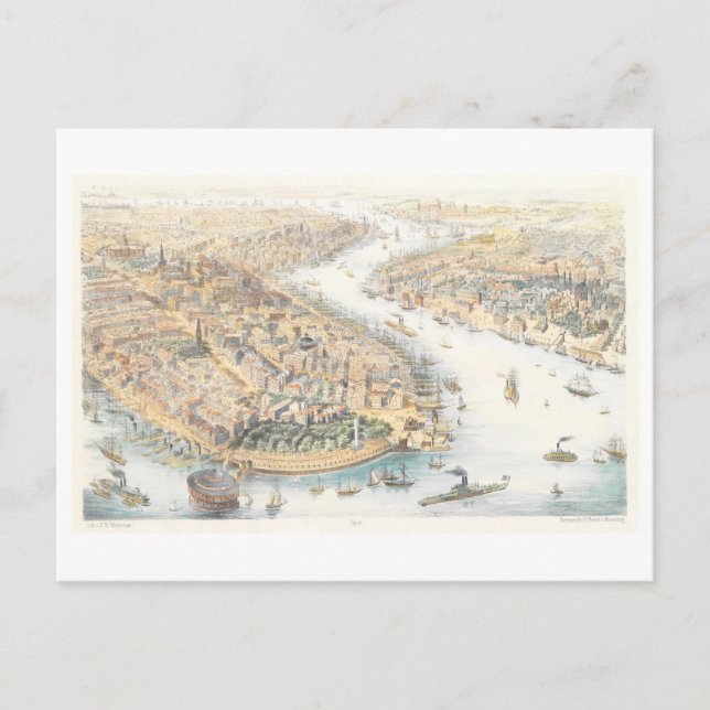 Carte Postale Vue vintage de New York (Devant)