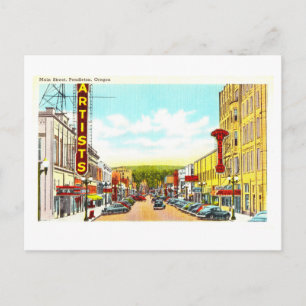 Carte Postale Vue vintage de Pendleton, Oregon,