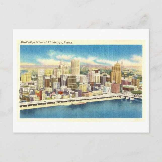 Carte Postale Vue vintage de Pittsburgh, Penn. (Devant)