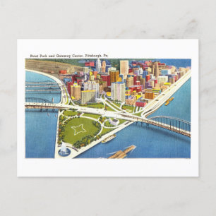 Carte Postale Vue vintage de Pittsburgh, Pennsylvanie,