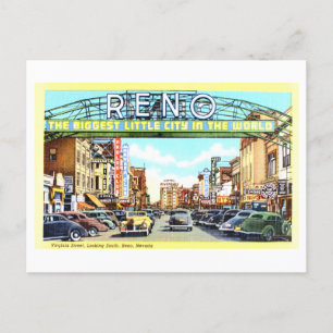 Carte Postale Vue vintage de Reno, Nevada,