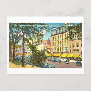 Carte Postale Vue vintage de Saratoga Springs, New York,