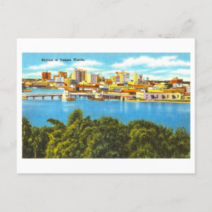 Carte Postale Vue vintage de Tampa, Floride,