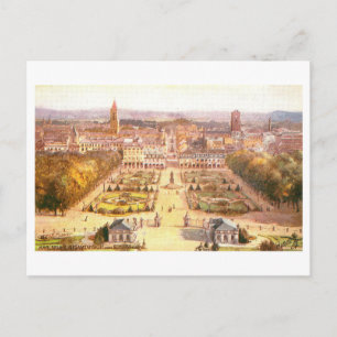 Carte Postale Vue vintage depuis le château, Karlsruhe, Allemagn