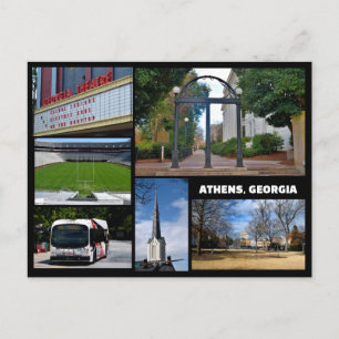 Carte Postale Vues d'Athens, Géorgie États-Unis