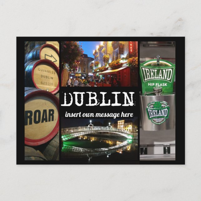 Carte Postale Vues de Dublin 2, avec message personnalisé (Devant)