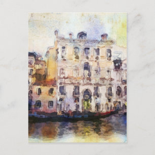 Carte Postale Vues de Venise fait dans l'aquarelle artistique