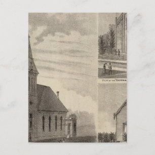 Carte Postale Vues des Églises catholiques allemandes du Minneso