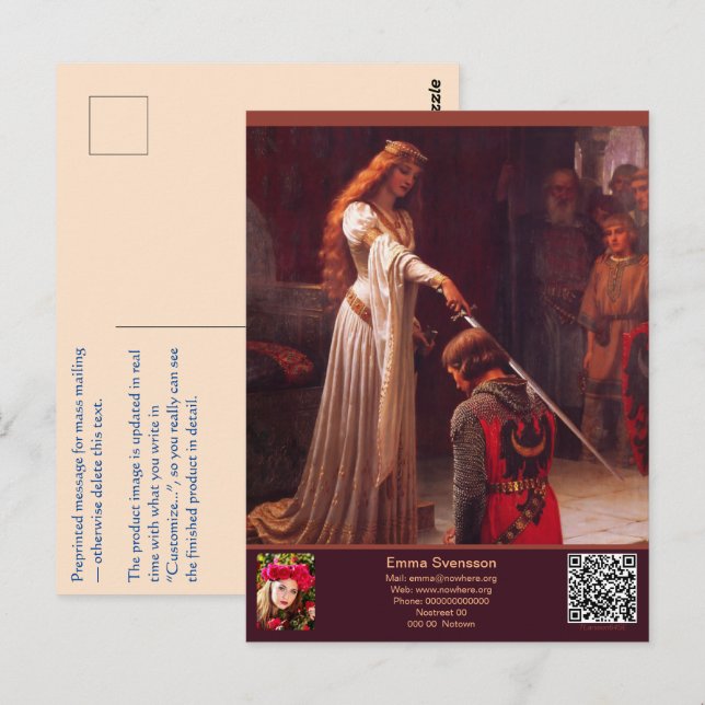 Carte Postale Vykort — Connect, Knight (Devant / Derrière)