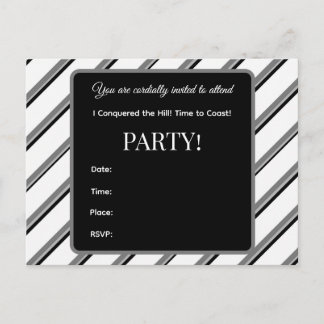 Carte Postale W&B J'ai conquis la colline ! Invitation à la fête
