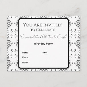 Carte Postale W&B J'ai conquis la colline ! Invitation à la fête