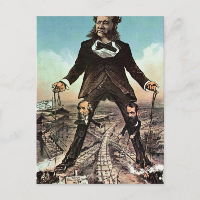 Carte Postale W.H. Vanderbilt comme un "colosse des routes" (Devant)
