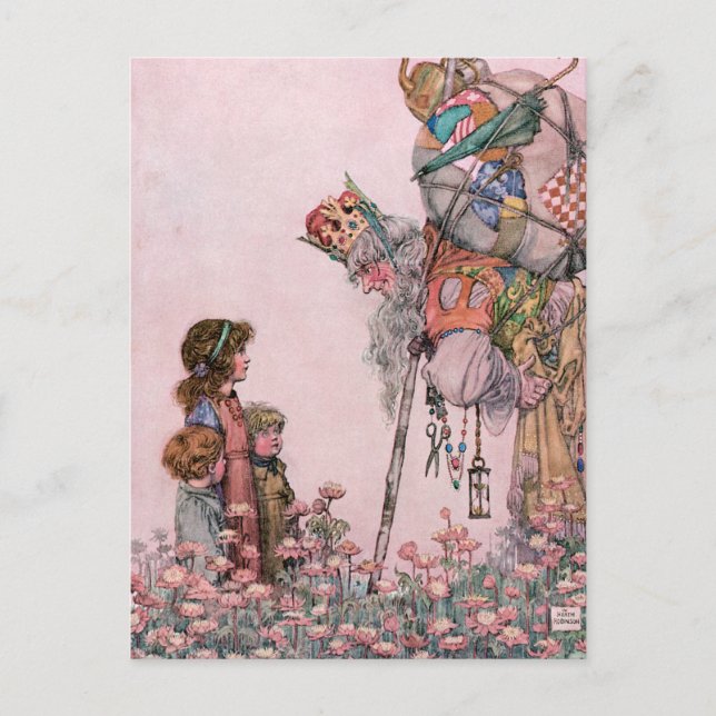 Carte Postale W Heath Robinson Illustration Bill the Minder (Devant)