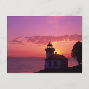 Carte Postale WA, île San Juan, phare de Lime Kiln, 1919, 2