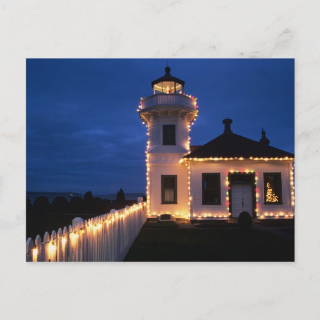 Carte Postale WA, Mukilteo, Mukilteo Lighthouse, established 2 (Devant)