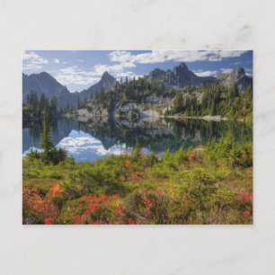 Carte Postale WA, zone sauvage Alpine Lakes, lac Gem, avec