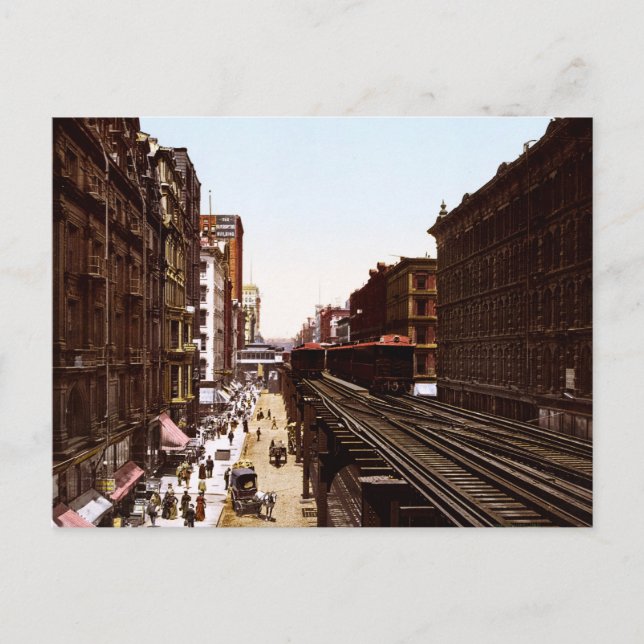 Carte Postale Wabash Ave North Adams Street Chicago Illinois (Devant)