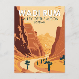 Carte Postale Wadi Rum Jordan Travel Art Vintage