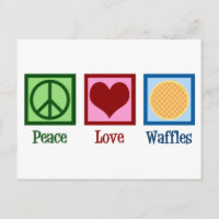 Waffles Peace Love