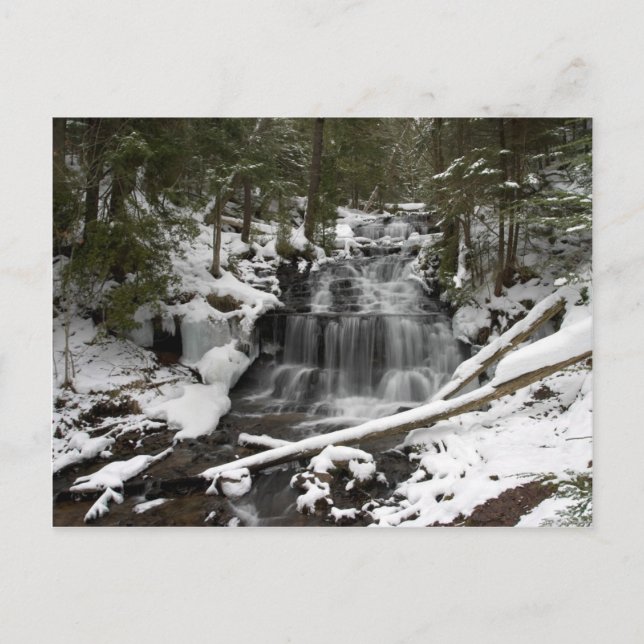 Carte Postale Wagner Falls In Winter postcardcopy (Devant)