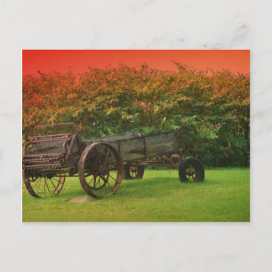 Carte Postale Wagon de ferme