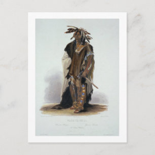 Carte Postale Wahk-Ta-Ge-Li, un guerrier sioux, plaque 8 du Volu