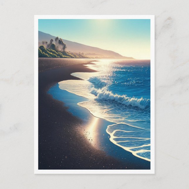 Carte Postale Waianapanapa State Park Black Sand Beach, Maui (Devant)