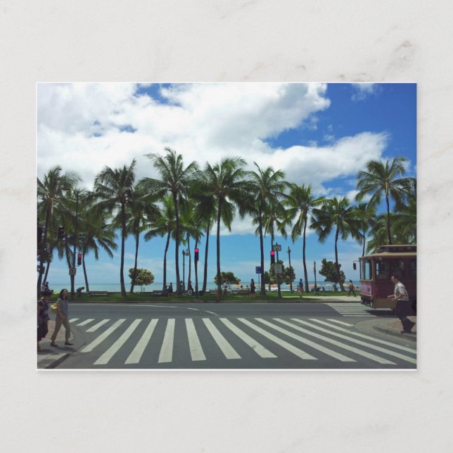 Carte Postale Waikiki Beach Hawaii (Devant)