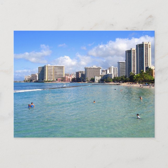 Carte Postale Waikiki Beach, Oahu, Hawaii (Devant)