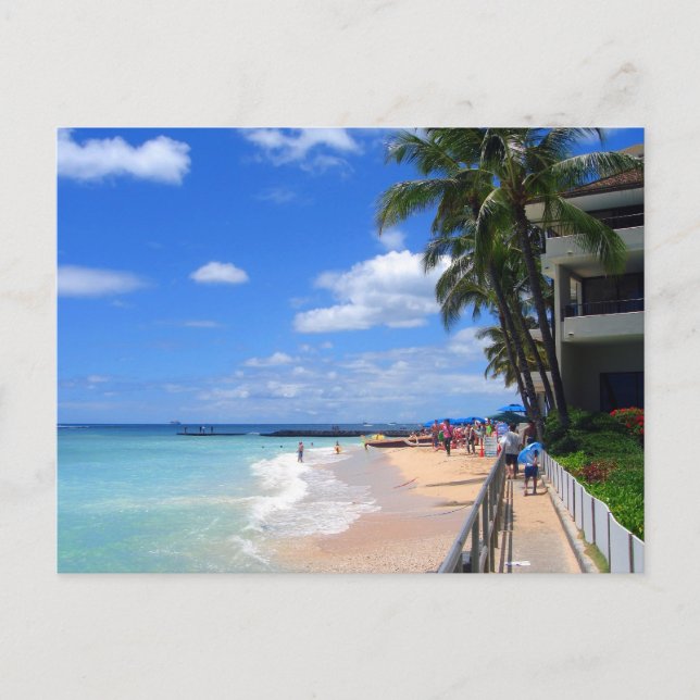Carte Postale Waikiki Beach, Oahu, Hawaii (Devant)