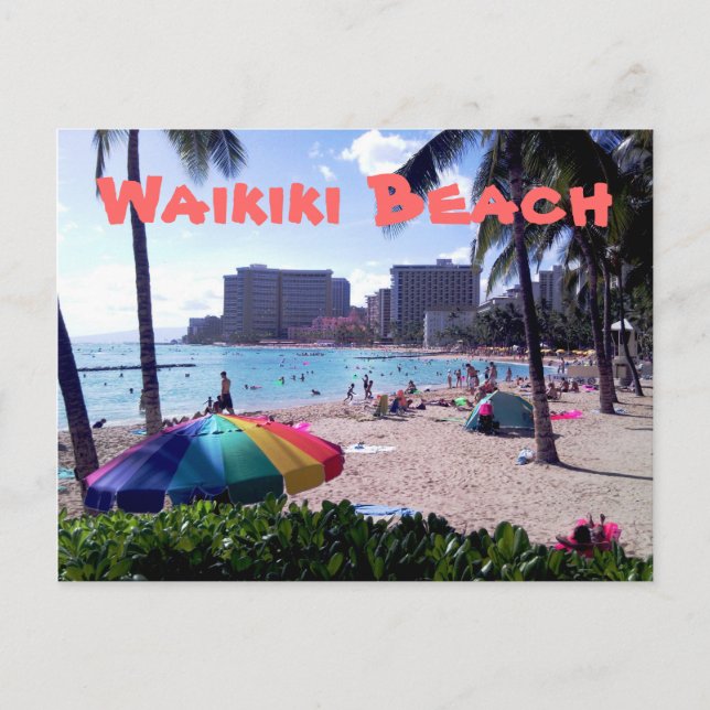 Carte Postale Waikiki Beach Postcard (Devant)