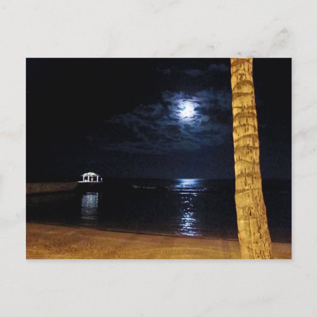 Carte postale Waikiki Moonrise (Devant)