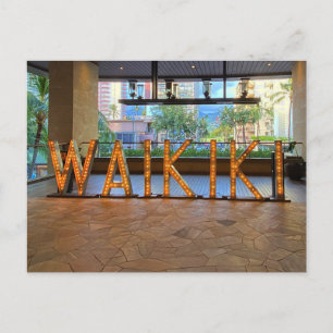 Carte postale Waikiki Sign #1