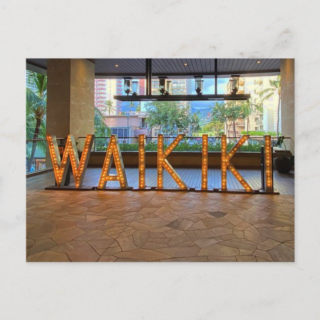Carte postale Waikiki Sign #1 (Devant)