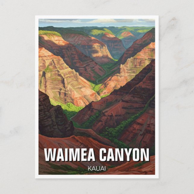 Carte Postale Waimea Canyon Kauai Hawaii Travel (Devant)
