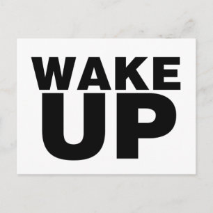 Carte Postale Wake up Black