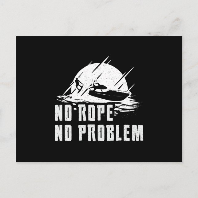 Carte Postale Wakeboard No Rope No Problem Wake Wakeboard (Devant)