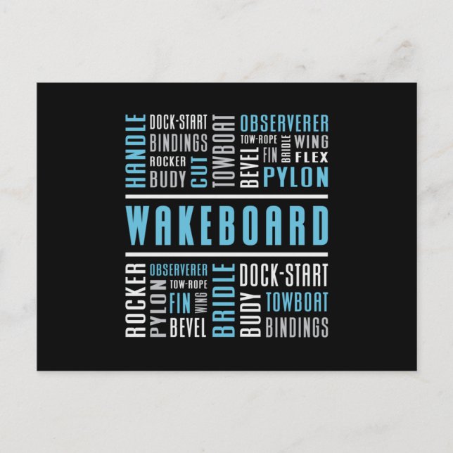 Carte Postale Wakeboard Wake Wakeboarder Amateurs Wakeboard Wake (Devant)