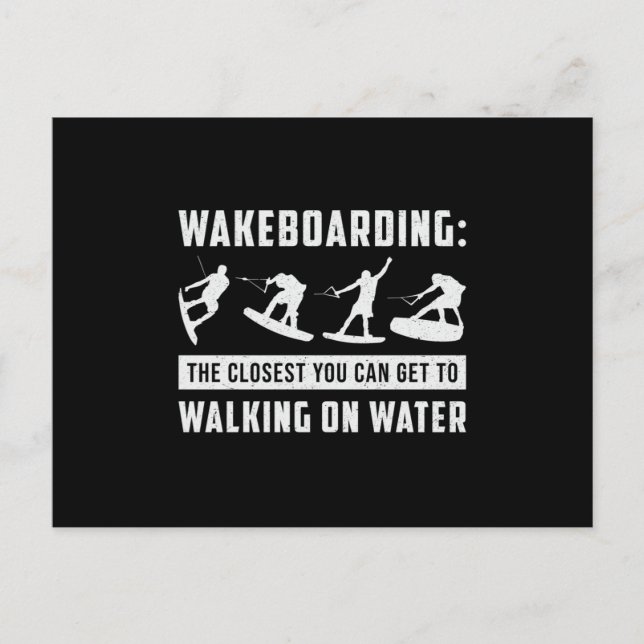 Carte Postale Wakeboard Walking On Water Wake Wakeboarder (Devant)