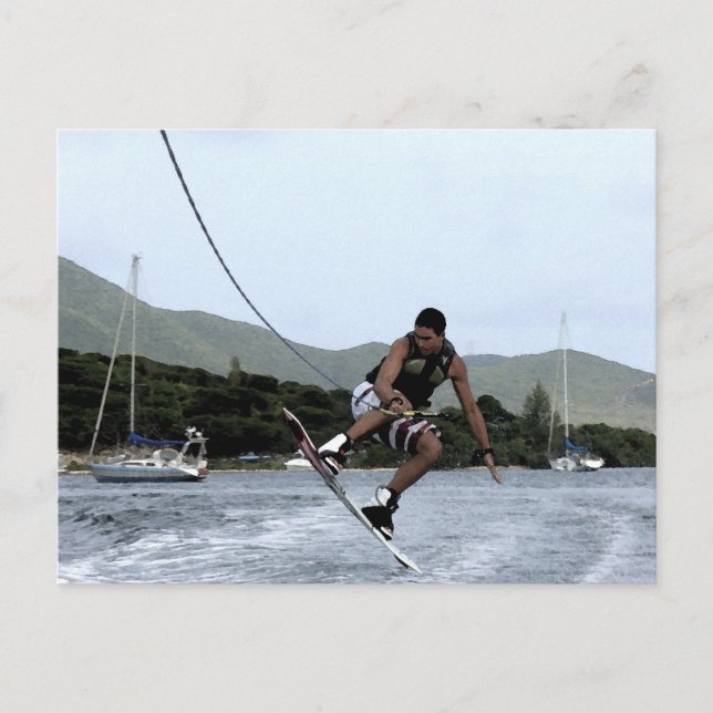 Carte Postale Wakeboarding (Devant)