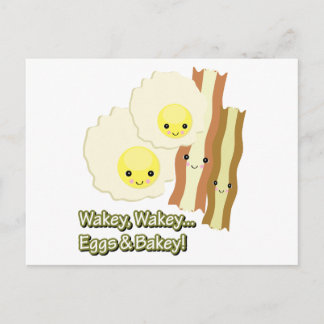 Carte Postale wakey wakey oeufs n bakey