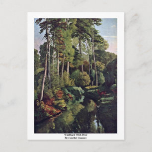 Carte Postale Waldbach Avec Le Cerf Par Courbet Gustave