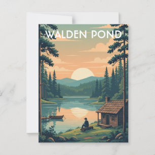 Carte Postale Walden Pond Massachusetts Travel