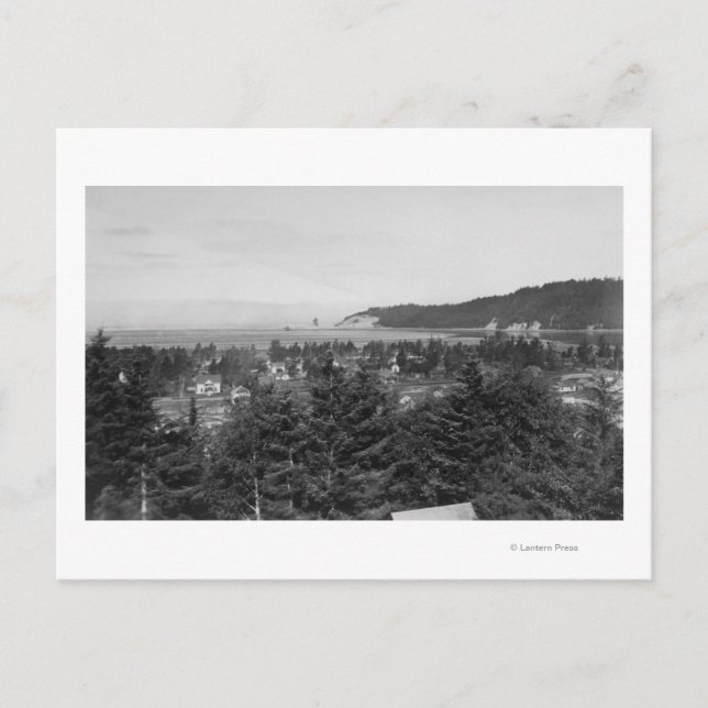 Carte Postale Waldport, Oregon Vue Ville Vue Ouest (Devant)