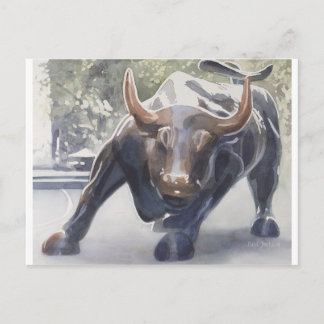 Carte Postale Wall Street Bull par Paul Jackson