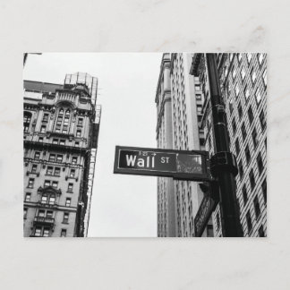 Carte Postale Wall Street Noir et Blanc