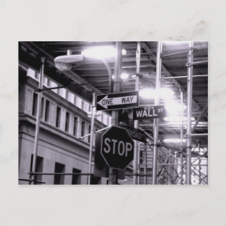 Carte Postale Wall Street postcard