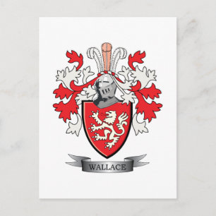 Carte Postale Wallace Family Crest Armoiries