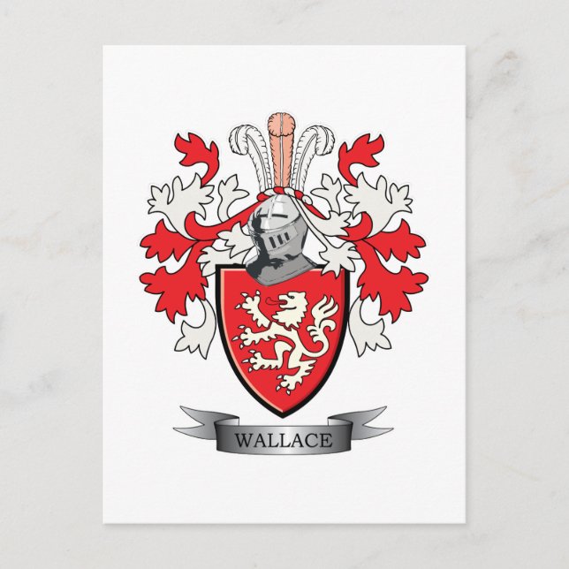 Carte Postale Wallace Family Crest Armoiries (Devant)