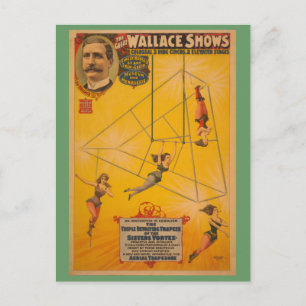 Carte Postale Wallace Montre Triple Revolving Trapeze Poster